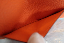 Load image into Gallery viewer, HERMES  Dogon GM Togo leather Orange □I Engraving Wallet 700020126