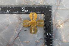 Load image into Gallery viewer, CHANEL CC mark rhinestone clover brooch Gold plate Gold Brooch 700010063