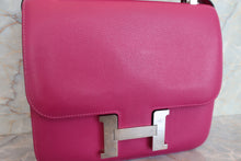Load image into Gallery viewer, HERMES CONSTANCE3 24 Evercolor leather Rose purple C Engraving Shoulder bag 700050095