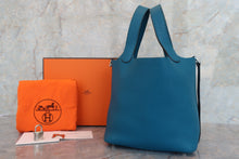 画像をギャラリービューアに読み込む, HERMES/エルメス ピコタンロックPM トリヨンクレマンス ブルーイズミール □Q刻印 ハンドバッグ 700070234