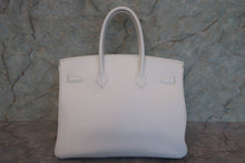 画像をギャラリービューアに読み込む, HERMES/エルメス バーキン35 トリヨンクレマンス ホワイト □K刻印 ハンドバッグ 700110074