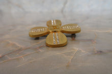Load image into Gallery viewer, CHANEL CC mark rhinestone clover brooch Gold plate Gold Brooch 700010063