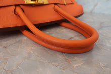 Load image into Gallery viewer, HERMES BIRKIN 30 Togo leather Orange Hand bag 700120200