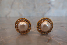 Load image into Gallery viewer, CHANEL CC mark round earrings Gold plate Gold Earring 600090061