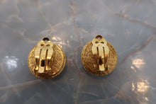 Load image into Gallery viewer, CHANEL CC mark round earrings Gold plate Gold Earring 600090061