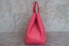 將圖片載入圖庫檢視器 HERMES/エルメス ガーデンパーティPM ヴォーエプソン ローズアザレ A刻印 トートバッグ 700090004