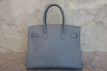 画像をギャラリービューアに読み込む, HERMES/エルメス バーキン30 ヴォーエプソン ブルーラン □Q刻印 ハンドバッグ 800010197