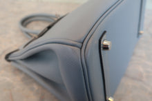 画像をギャラリービューアに読み込む, HERMES/エルメス バーキン30 ヴォーエプソン ブルーラン □Q刻印 ハンドバッグ 800010197