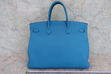 画像をギャラリービューアに読み込む, HERMES/エルメス バーキン40 トゴ ブルーザンジバル A刻印 ハンドバッグ 800060069
