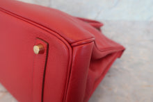Load image into Gallery viewer, HERMES BIRKIN 35 Clemence leather Rouge vif □B Engraving Hand bag 700120190