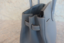 画像をギャラリービューアに読み込む, HERMES/エルメス バーキン30 ヴォーエプソン ブルーラン □Q刻印 ハンドバッグ 800010197