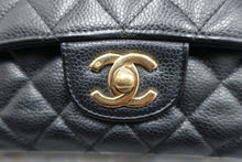 Load image into Gallery viewer, CHANEL Matelasse double flap double chain shoulder bag Caviar skin Black/Gold hadware Shoulder bag 800030114