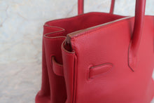 Load image into Gallery viewer, HERMES BIRKIN 35 Clemence leather Rouge vif □B Engraving Hand bag 700120190