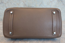 Load image into Gallery viewer, HERMES BIRKIN 30 Clemence leather Etoupe gray □H Engraving Hand bag 800020023