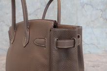 Load image into Gallery viewer, HERMES BIRKIN 30 Clemence leather Etoupe gray □H Engraving Hand bag 800020023