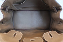 Load image into Gallery viewer, HERMES BIRKIN 30 Clemence leather Etoupe gray □H Engraving Hand bag 800020023