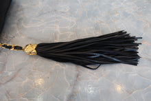 Load image into Gallery viewer, CHANEL CC mark fringe chain shoulder bag Lambskin Black/Gold hadware Shoulder bag 800080236