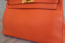 画像をギャラリービューアに読み込む, HERMES/エルメス ケリー32 ヴォーガリバー オレンジ 〇Z刻印 ショルダーバッグ 800020210