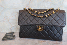 画像をギャラリービューアに読み込む, CHANEL/シャネル 中マトラッセシングルフラップチェーンショルダーバッグ ラムスキン ブラック/ゴールド金具 ショルダーバッグ 700080228