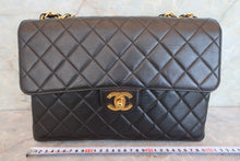 画像をギャラリービューアに読み込む, CHANEL/シャネル 中マトラッセシングルフラップチェーンショルダーバッグ ラムスキン ブラック/ゴールド金具 ショルダーバッグ 700080228