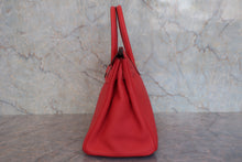 Load image into Gallery viewer, HERMES BIRKIN 30 Clemence leather Rouge pivoine R Engraving Hand bag 800090099