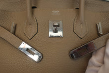 Load image into Gallery viewer, HERMES BIRKIN 30 Clemence leather Gris tourterelle Y Engraving Hand bag 700120202