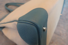 画像をギャラリービューアに読み込む, HERMES/エルメス バーキン40 トワルアッシュ/トリヨンクレマンス ベージュ/シエル □M刻印 ハンドバッグ 800010168