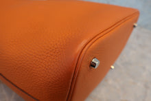 画像をギャラリービューアに読み込む, HERMES/エルメス ピコタンMM トリヨンクレマンス オレンジ □I刻印 ハンドバッグ 800060068