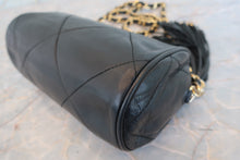 Load image into Gallery viewer, CHANEL CC mark fringe chain shoulder bag Lambskin Black/Gold hadware Shoulder bag 700090020