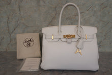 Load image into Gallery viewer, HERMES BIRKIN 30 Epsom leather White □L Engraving Hand bag 700120161