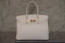 Load image into Gallery viewer, HERMES BIRKIN 30 Epsom leather White □L Engraving Hand bag 700120161