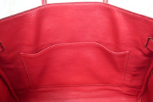 Load image into Gallery viewer, HERMES BIRKIN 35 Toile H/Graine Couchevel leather Beige/Rouge vif □D Engraving Hand bag 700100044