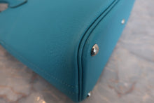 将图片加载到图库查看器,HERMES/BOLIDE 27 Chevre myzore goatskim Turquoise blue □H刻印 Shoulder bag 800030086