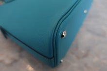 将图片加载到图库查看器,HERMES/BOLIDE 27 Chevre myzore goatskim Turquoise blue □H刻印 Shoulder bag 800030086