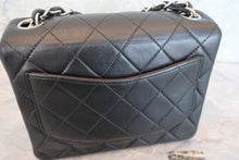 Load image into Gallery viewer, CHANEL Mini Matelasse single flap chain shoulder bag Lambskin Black/Silver hadware Shoulder bag 700090024