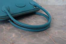 将图片加载到图库查看器,HERMES/BOLIDE 27 Chevre myzore goatskim Turquoise blue □H刻印 Shoulder bag 800030086