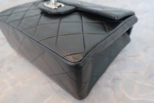 Load image into Gallery viewer, CHANEL Mini Matelasse single flap chain shoulder bag Lambskin Black/Silver hadware Shoulder bag 700090024