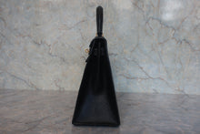 画像をギャラリービューアに読み込む, HERMES/エルメス ケリー28 リザード ブラック 〇S刻印 ショルダーバッグ 800020026