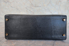 画像をギャラリービューアに読み込む, HERMES/エルメス ケリー28 リザード ブラック 〇S刻印 ショルダーバッグ 800020026