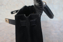 画像をギャラリービューアに読み込む, HERMES/エルメス ケリー28 リザード ブラック 〇S刻印 ショルダーバッグ 800020026