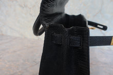 画像をギャラリービューアに読み込む, HERMES/エルメス ケリー28 リザード ブラック 〇S刻印 ショルダーバッグ 800020026