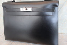 画像をギャラリービューアに読み込む, HERMES/エルメス ケリー32 ボックスカーフ ブラック □D刻印 ハンドバッグ 700070235