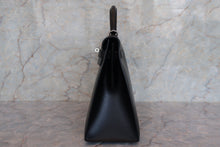 画像をギャラリービューアに読み込む, HERMES/エルメス ケリー32 ボックスカーフ ブラック □D刻印 ハンドバッグ 700070235