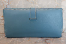 Load image into Gallery viewer, HERMES  Bearn classic Epsom leather Blue jean □B Engraving Wallet 700060105