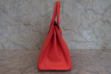 将图片加载到图库查看器,HERMES BIRKIN 30 Epsom leather Rouge pivoine T刻印 Hand bag 800030090