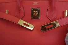 将图片加载到图库查看器,HERMES BIRKIN 30 Epsom leather Rouge pivoine T刻印 Hand bag 800030090