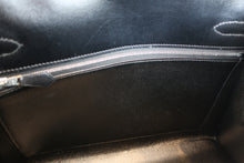 画像をギャラリービューアに読み込む, HERMES/エルメス ケリー32 ボックスカーフ ブラック □D刻印 ハンドバッグ 700070235