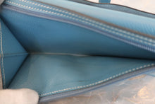 Load image into Gallery viewer, HERMES  Bearn classic Epsom leather Blue jean □B Engraving Wallet 700060105
