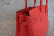 将图片加载到图库查看器,HERMES BIRKIN 30 Epsom leather Rouge pivoine T刻印 Hand bag 800030090