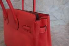 将图片加载到图库查看器,HERMES BIRKIN 30 Epsom leather Rouge pivoine T刻印 Hand bag 800030090